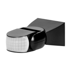 Rörelsesensor 360/180 grader, 2 sensorer, IP65, 1200W, svart