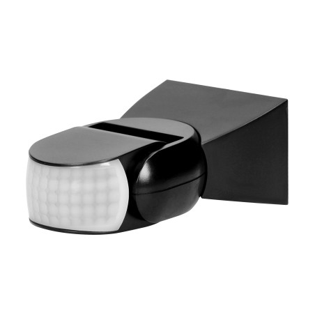 Rörelsesensor 360/180 grader, 2 sensorer, IP65, 1200W, svart