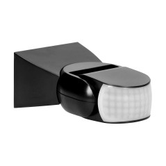 Rörelsesensor 360/180 grader, 2 sensorer, IP65, 1200W, svart