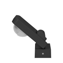 Rörelsesensor 360 grader IP65, 2000W, räckvidd max 20m, svart.