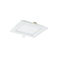 AKMAN LED 9W, infälld downlight-armatur, fyrkantig, 480lm, 3000K, vit, inbyggd LED-drivare
