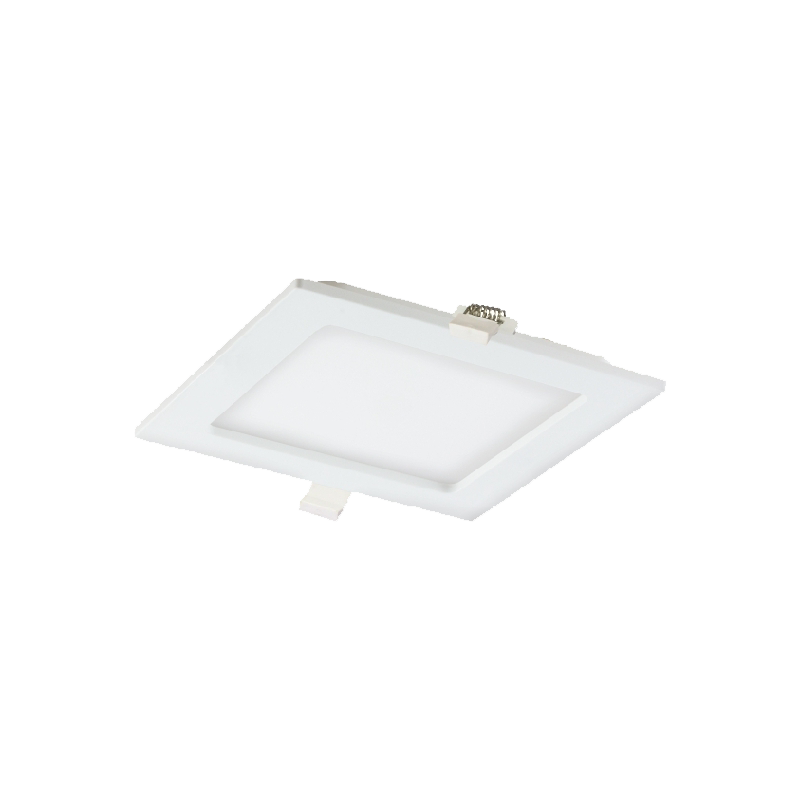 AKMAN LED 12W, infälld downlight armatur, fyrkantig, 780lm, 3000K, vit, inbyggd LED-drivare