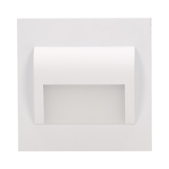 DRACO LED 1,2W, infälld trappbelysning, 12V DC, 100lm, 6000K, vit