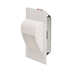 DRACO LED 1,2W, infälld trappbelysning, 12V DC, 100lm, 6000K, vit