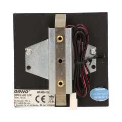 DRACO LED 1,2W, infälld trappbelysning, 12V DC, 100lm, 3000K, svart