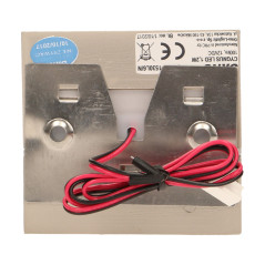 CYGNUS LED 1,2W, väggmonterad trappbelysning, 12V DC, 100lm, 6000K, satin