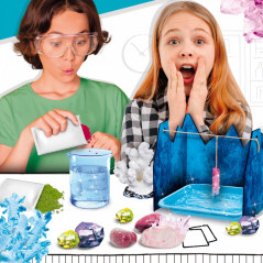 Vetenskaplig uppsättning jag är ett geni kristallvetenskap