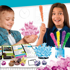 Vetenskaplig uppsättning jag är ett geni kristallvetenskap