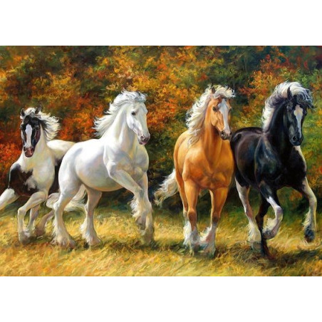 Diamantmosaik - hästar i galopp | HandlaSmidigt.se