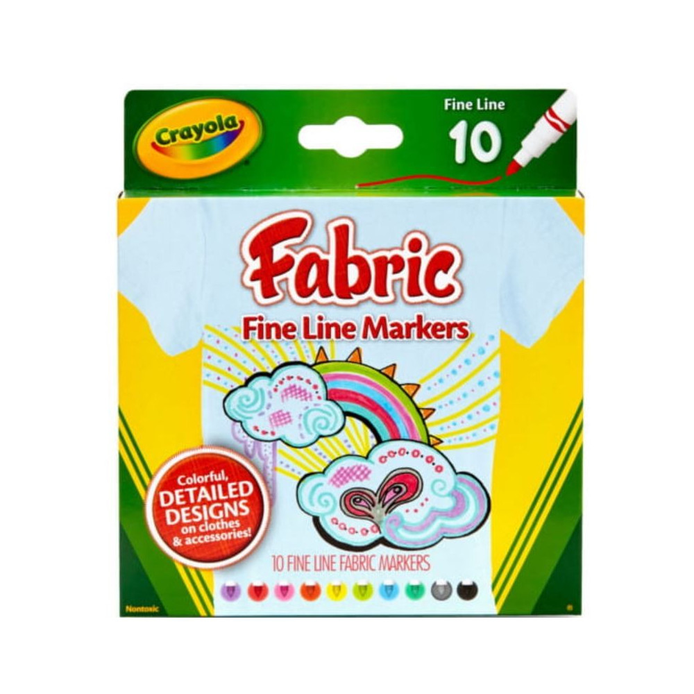 Tygkritor från Crayola, 10 stycken Tygkritor från Crayola, 10 stycken