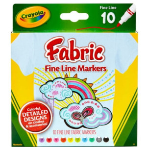 Markery do tkanin crayola 10 sztuk