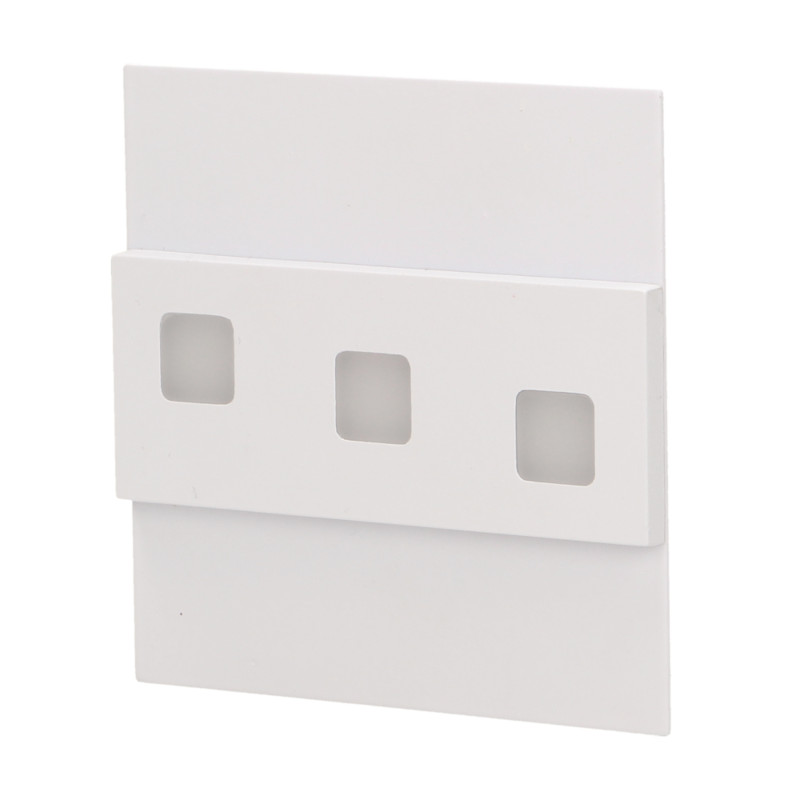 LEPUS LED 1,2W, väggmonterad trappbelysning, 12V DC, 100lm, 6000K, vit