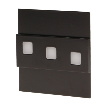 LEPUS LED 1,2W, väggmonterad trappbelysning, 12V DC, 100lm, 3000K, svart