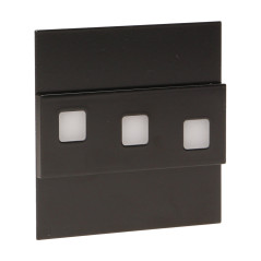 LEPUS LED 1,2W, trappbelysning, 12V DC, 100lm, 6000K, svart