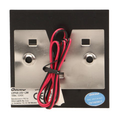 LEPUS LED 1,2W, trappbelysning, 12V DC, 100lm, 6000K, svart