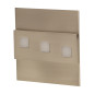 LEPUS LED 1,2W, väggmonterad trappbelysning, 12V DC, 100lm, 3000K, satin