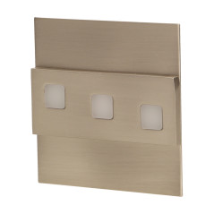 LEPUS LED 1,2W, väggmonterad trappbelysning, 12V DC, 100lm, 3000K, satin