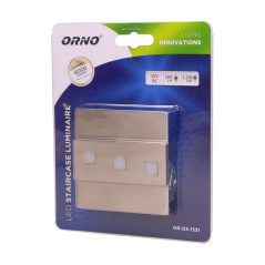 LEPUS LED 1,2W, väggmonterad trappbelysning, 12V DC, 100lm, 3000K, satin