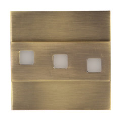 LEPUS LED 1,2W, väggmonterad trappbelysning, 12V DC, 100lm, 3000K, mässing