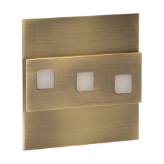 LEPUS LED 1,2W, väggmonterad trappbelysning, 12V DC, 100lm, 3000K, mässing