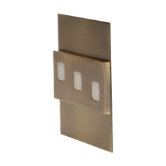 LEPUS LED 1,2W, väggmonterad trappbelysning, 12V DC, 100lm, 6000K, mässing