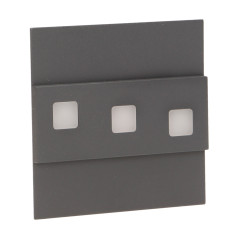LEPUS LED 1,2W, väggmonterad trappbelysning, 12V DC, 100lm, 3000K, grafit