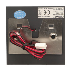 LEPUS LED 1,2W, väggmonterad trappbelysning, 12V DC, 100lm, 6000K, grafit