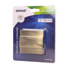 LYNX LED 1,2W, väggmonterad trappbelysning, 12V DC, 100lm, 3000K, mässing