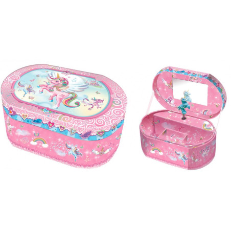 Pecoware oval musikspeldosa - enhörning