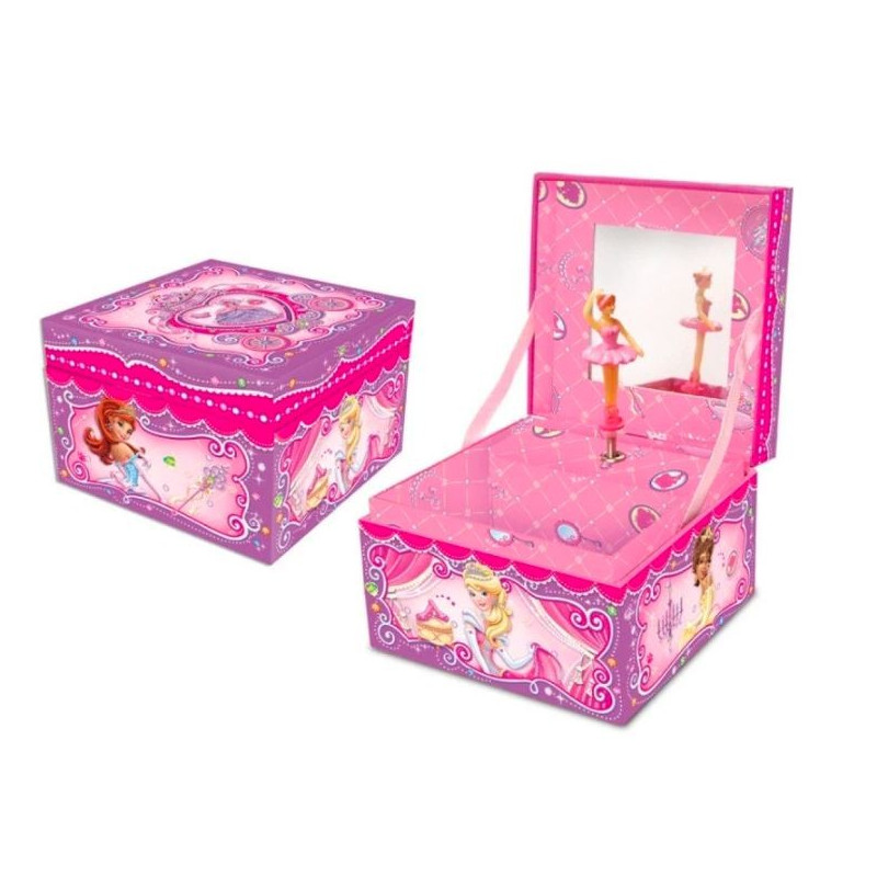 Musikspeldosa med låda - prinsessor