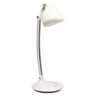 KALCYT LED 6W, skrivbordslampa, 200lm, 4000K, timerströmbrytare, vit