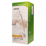 KALCYT LED 6W, skrivbordslampa, 200lm, 4000K, timerströmbrytare, vit