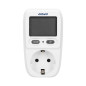 Energiförbrukningsmätare, energikalkylator med LCD-skärm, schuko-version.