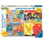 Pussel med 4x100 pokemon-element.