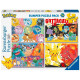 Puzzle 4x100 elementów pokemon