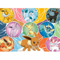 Pussel med 4x100 pokemon-element.