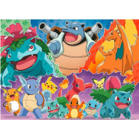 Pussel med 4x100 pokemon-element.