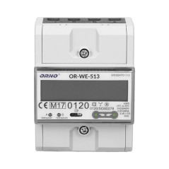 3-fas elmätare, 80A, MID, 3 moduler, DIN TH-35mm