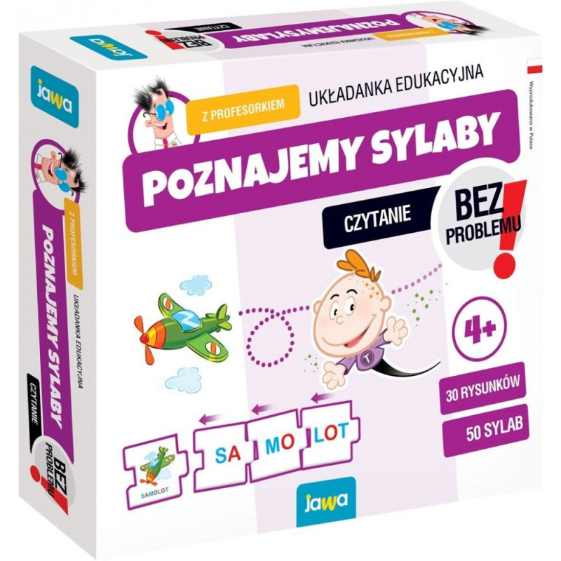 Vi lär oss stavelser med professorns hjälp.