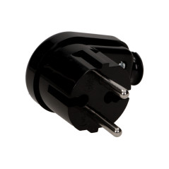 Vinklad kontakt 2P, svart