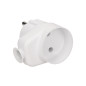 Vinklad kontakt 2P med uttag, vit