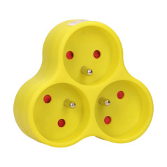 Grenuttag 3x2P+Z, limegrön