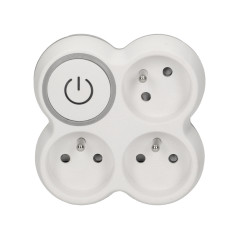 Grenuttag, 3 uttag 2P+Z med upplyst strömbrytare ON/OFF.