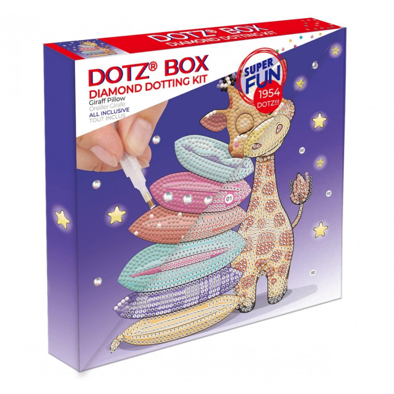 Diamantmosaik - Giraffkudde för Diamond Dotz i en låda