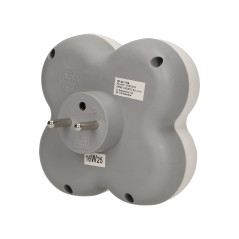 Grenuttag, 3 uttag 2P+Z med upplyst strömbrytare ON/OFF.