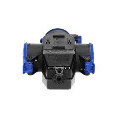 Förgreningsdosa med stänkskydd och stöttålig, IP44, 3 uttag 2P+Z, 16A, 230V AC, Schuko-version.