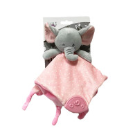 Kramdjur Miluś, rosa elefant, 25x25 cm