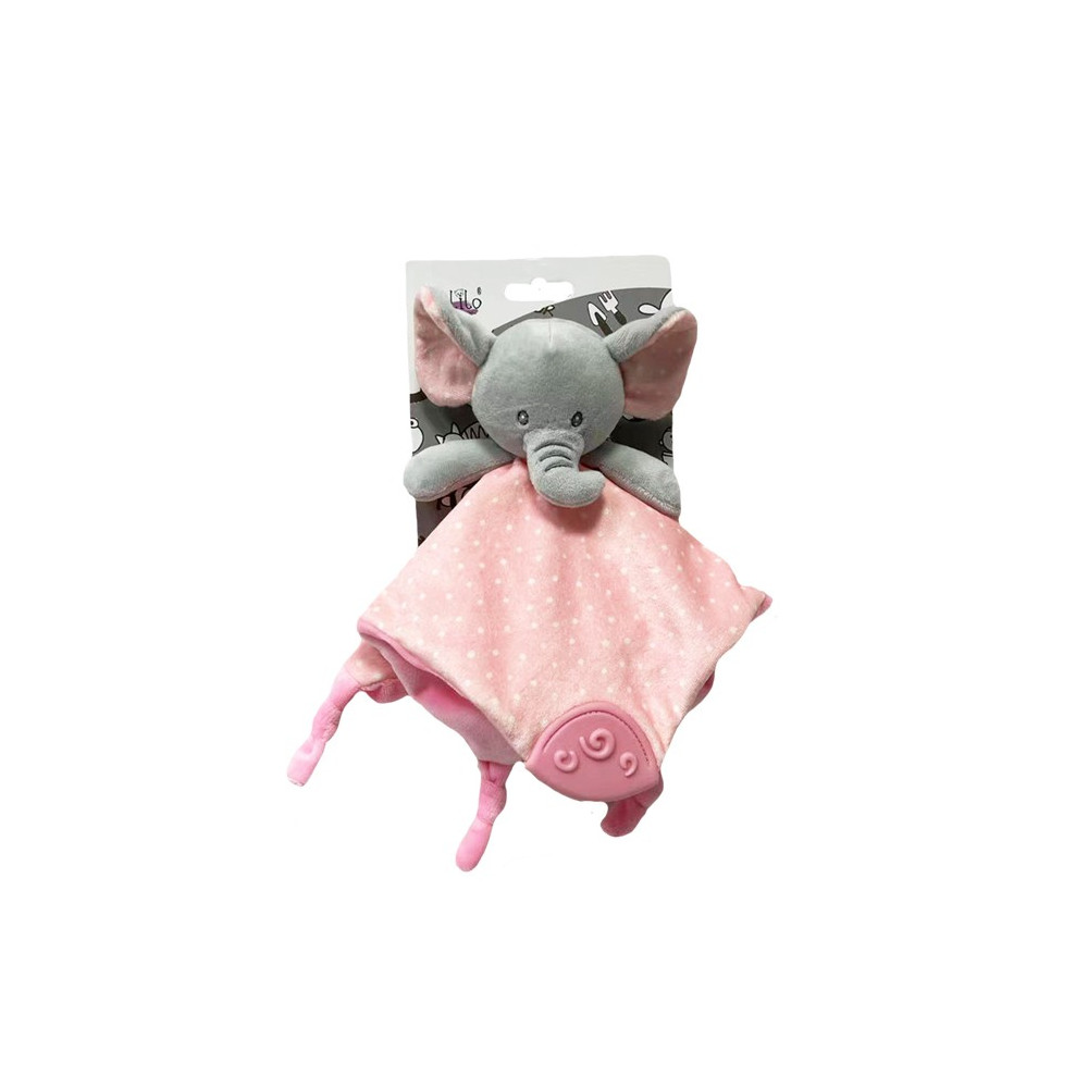 Kramdjur Miluś, rosa elefant, 25x25 cm