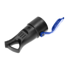 Tätningsskyddad gummikontakt 2P+Z, rak, IP44, svart