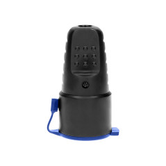 Gummikontaktuttag IP44 med jordning, svart